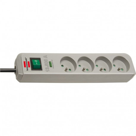 Brennenstuhl Eco-Line anti-surge power strip 4 sockets 1.5 m gray (1435220000)