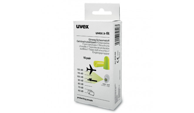 Earplugs UVEX X-fit, 37dB, 15 paari