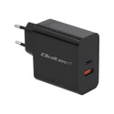 QOLTEC 51716 Charger 63W 5-20V 1.5-3A USB type C PD USB QC 3.0 Black