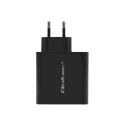 QOLTEC 51716 Charger 63W 5-20V 1.5-3A USB type C PD USB QC 3.0 Black