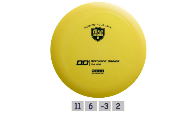 Discgolf DISCMANIA Distance Driver S-LINE DD Yellow 11/6/-3/2