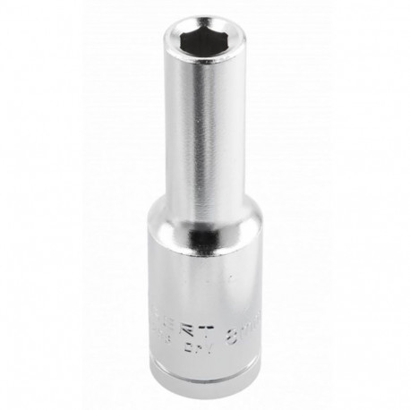Hogert Hexagon socket 1/2", HT1A272, 22mm, 76mm, CrV, long version, deformation resistant, drop-forg