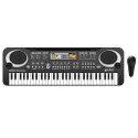 Kiddyz PI4 2in1 Electronic piano & 61 key bandstand Music Sound Machine with microphone Black