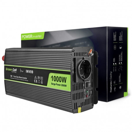 Green Cell INV09 toiteadapter/inverter Auto 1000 W Must
