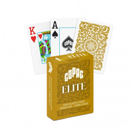 Copag 1546 Elite Poker Size - Jumbo Index Playing Cards (Gold)
