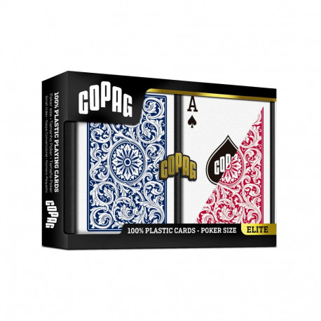 Copag 1546 Elite Poker Size - Jumbo Index Playing Cards Double Deck (Red & Blue)