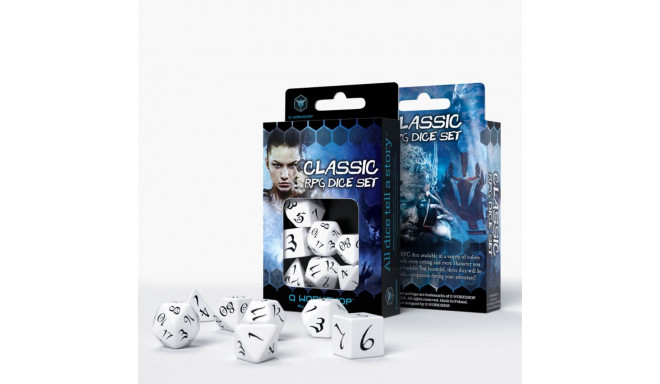 Classic Rpg Dice Set White And Black