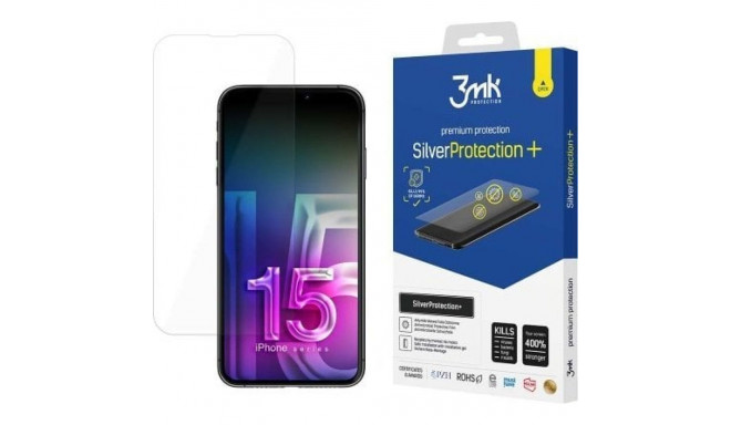 3MK Silver Protect+ iPhone 15 Plus 6.7" antimikroobne märgpaigalduse kile