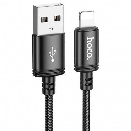 Cable USB A to Lightning Hoco 2,4A 3 m X91 black