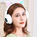 Bemi B39 Noise Cancell Kids Cat Bluetooth Wireless Headset FM Radio / MP3 Mico SD and Phone call Whi