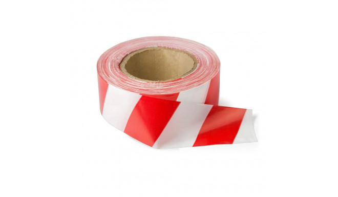 Piirdelint / ohulint 75mm x 100m punane/valge