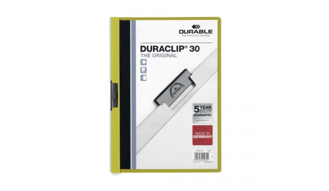 Quick binder, with clip, A4, DURABLE "DURACLIP® 30", green