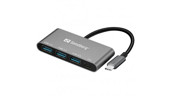 Sandberg 136-03 USB-C to 3xUSB 3.0 Hub + PD