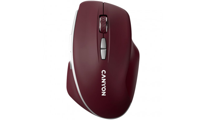 CANYON mouse MW-21 BlueLED 7buttons Wireless Burgundy Red