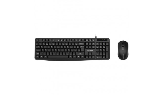 CANYON SET-1 EN Keyboard+Mouse Wired Black