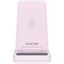 CANYON wireless charger WS-304 15W 2in1 Iced Pink