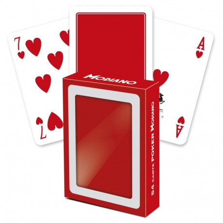 Modiano Poker Club F/N Playing Cards (Red)