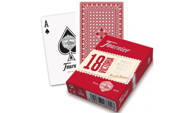 Fournier Victoria 18 Poker Cards (Red)