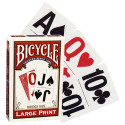 Bicycle Large Print Playing Cards (Red)