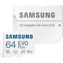 Mälukaart Samsung 64GB EVO Plus MicroSD+adapter