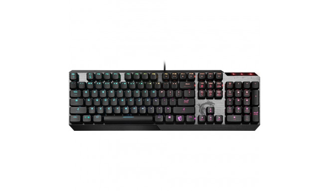 "MSI Vigor GK50 Low Profile Gaming Keyboard QWERTZ Kalih Choc Low Profile white switches black"