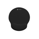 MOUSE PAD WRIST REST NATEC CHIPMUNK 2-IN-1 ERGONOMIC SET BLACK FOAM FILLING