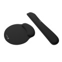MOUSE PAD WRIST REST NATEC CHIPMUNK 2-IN-1 ERGONOMIC SET BLACK FOAM FILLING