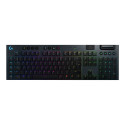 LOGITECH Gaming G915 Keyboard backlit USB Bluetooth 2.4 GHz Nordic key switch GL Clicky black (PAN)