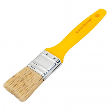 Ota 70mm, plakana, gaiši sari, dzeltens plastmasas kāts