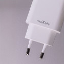 Maxlife MXTC-06-20AC PD QC charger 1x USB-C 1x USB 20W white + USB-C - USB-C cable 20W