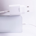 Maxlife MXTC-06-20AC PD QC charger 1x USB-C 1x USB 20W white + USB-C - USB-C cable 20W