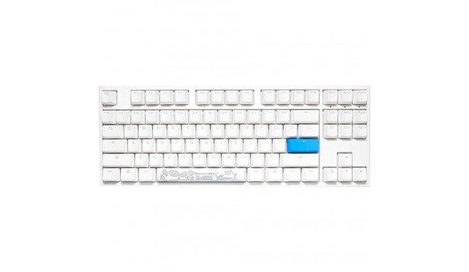 Ducky One 2 TKL PBT mänguklaviatuur, MX-Brown, RGB LED – valge
