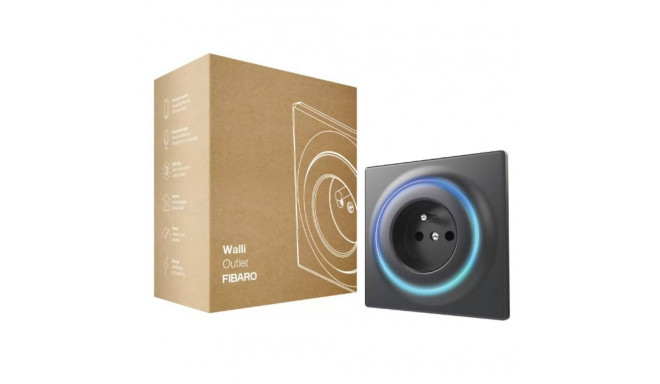 Fibaro Walli smart electrical socket FGWOE-011-8 Wallli Outlet Anthracite