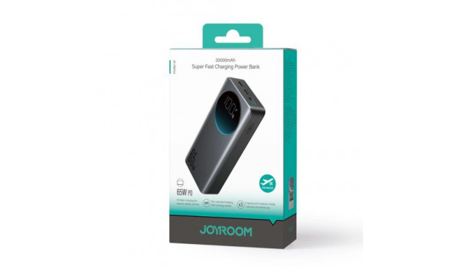 Joyroom Power Bank with Digital Display, C+C+U, PD 65W, 20000 mAh with Type-C to Typle-C cable (1,20