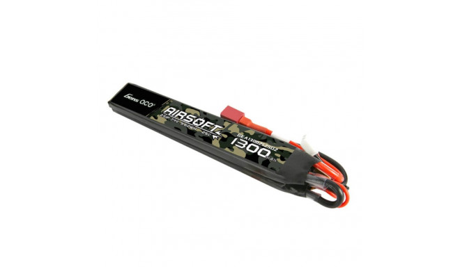 Gens ace 25C 1300mAh 2S1P 7.4V Saddle Airsoft Gun Lipo Battery with T Plug