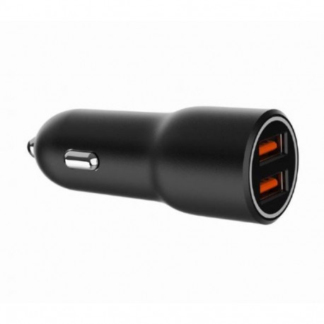 Must autolaadija 2xUSB-A QC3.0 36W