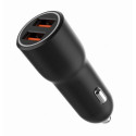 Car charger 2xUSB-A QC3.0 36W black