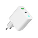 USB-A/USB-C Charger LED 20W PD QC3.0 White