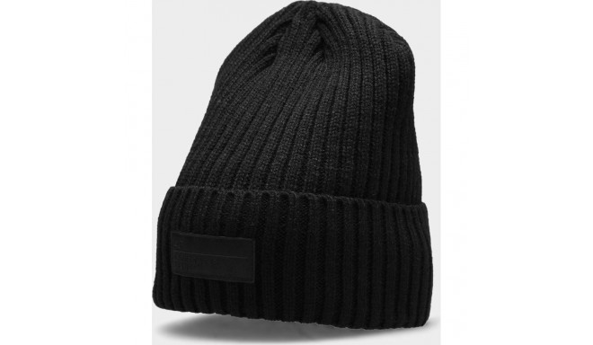 4f Winter hat H4Z22-CAM013 Deep black size M