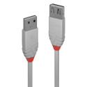 Lindy 5m USB 2.0 Type A Extension Cable, Anthra Line, Grey