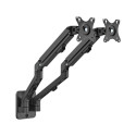 Gembird MA-WA2-01 monitor mount / stand 68.6 cm (27") Black Wall