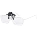 Carson Magnifying Glasses 2x (+4.00 Dioptrie) Clip-On and Flip-Up