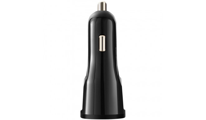 CANYON car charger C-031 2.4A/USB-A built-in MicroUSB Black