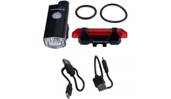 Dunlop LED Bike Light Set, USB Charging, Rear+Front 473758