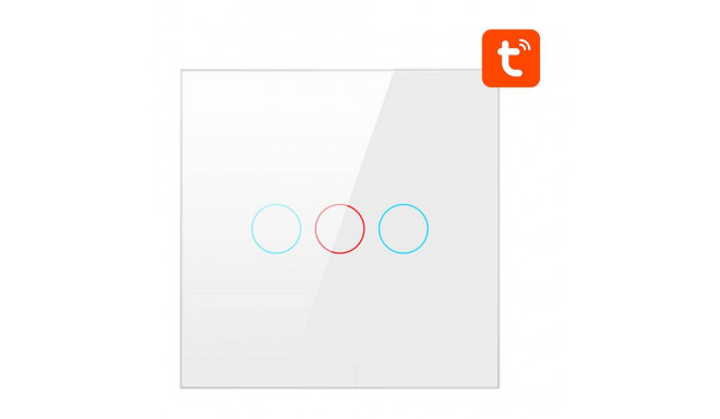Smart Light Switch ZigBee Avatto ZTS02-EU-W3 3 Way TUYA (white)