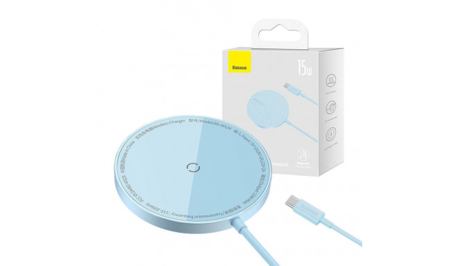 Magnetic Wireless Charger Baseus Simple Mini 3 15W (Blue)