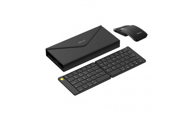 Delux KF10 folding wireless keyboard and MF10PR (QWERTY) mouse set