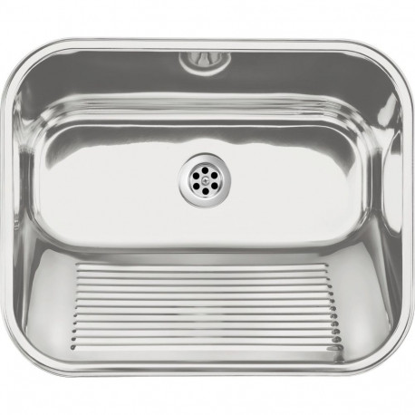 Deante single-bowl utility sink 45 x 55cm steel (ZYK_0100)