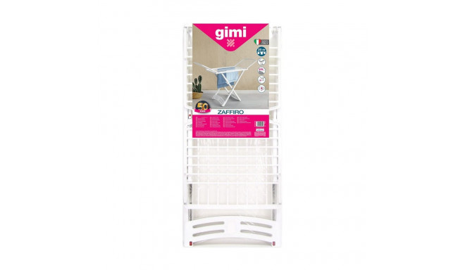 Clothes Line Gimi Zaffiro X Legs 20 m White Resin (182 x 55 x 88 cm)