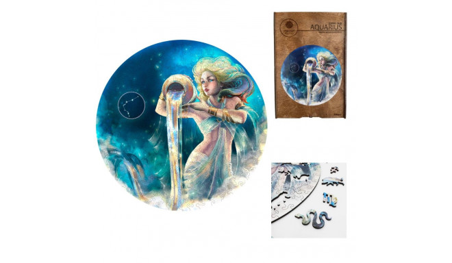 Fantasy Puzzles Aquarius (Zodiacs) Wooden Puzzle (200 pieces)